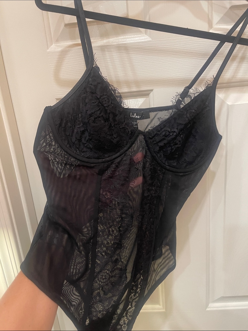 Lulus - Black Lace Bodysuit S:L - Picture 2 of 6